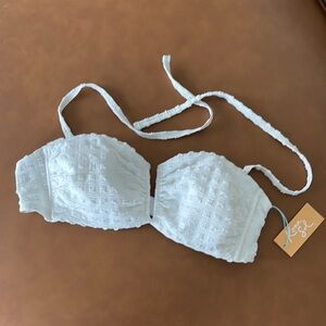 Textured Bandeau Bikini Top